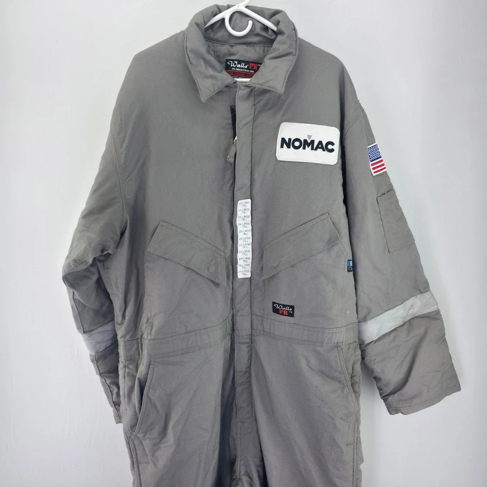 Walls FR Insulated Coveralls Mens 2XL Tall Gray Nomac Flame Resistant Workwear